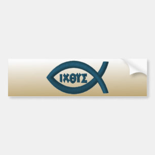 Adesivo Para Carro Símbolo do cristão dos peixes de Jesus