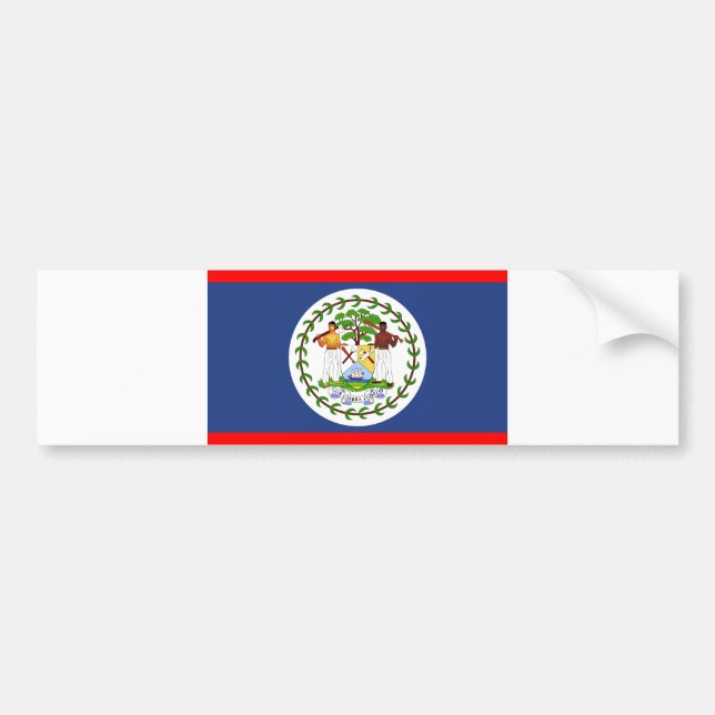 Adesivo Para Carro Símbolo do país de bandeira Belize (Frente)