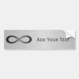 Adesivo Para Carro Símbolo infinito na textura falsa de metal por STa