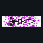 Adesivo Para Carro Símbolo messiânico com pontos roxos<br><div class="desc">o símbolo para o judaísmo messiânico</div>