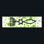 Adesivo Para Carro Símbolo messiânico com pontos verdes<br><div class="desc">o símbolo para o judaísmo messiânico</div>