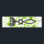 Adesivo Para Carro Símbolo messiânico com pontos verdes<br><div class="desc">o símbolo para o judaísmo messiânico</div>