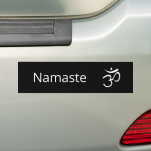 Adesivo Para Carro Símbolo Om Namaste Espiritual Preto Branco