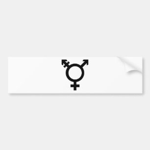 Adesivo Para Carro Símbolo preto do Transgender