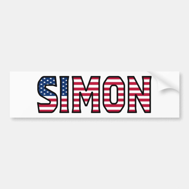 Adesivo Para Carro Simon Name Vorname USA Aufkleber Sticker Auto (Frente)