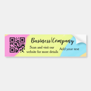 Adesivo Para Carro Simple business company website barcode QR add nam