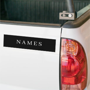 Adesivo Para Carro Simples Preto Personalizado Adicionar Seu Nome Ele