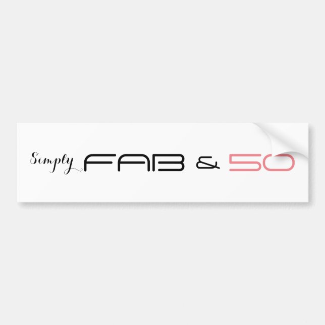 Adesivo Para Carro Simplesmente FABULOSO & 50 - autocolante no vidro (Frente)