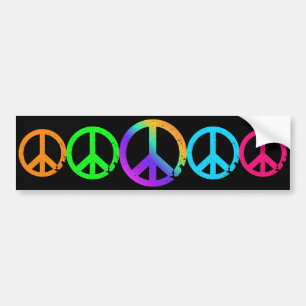 Adesivo Para Carro Sinais de paz do arco-íris do KRW