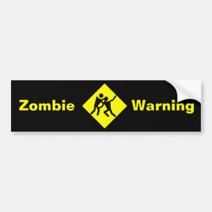 Adesivo Para Carro Sinal de Estrada de Aviso Zombie