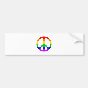 Adesivo Para Carro Sinal de Paz Arco-Íris
