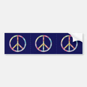 Adesivo Para Carro Sinal de Paz Colorido