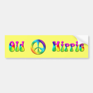 Adesivo Para Carro Sinal de paz velho do Hippie do arco-íris do KRW