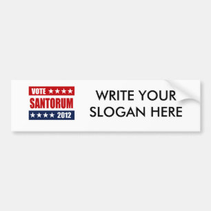 ADESIVO PARA CARRO SINAL DO VOTO SANTORUM 2012