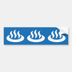 Adesivo Para Carro Sinal Japonês de Onsen ♨ Água Termal 温泉