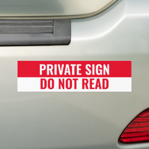 ADESIVO PARA CARRO SINAL PRIVADO, NÃO LER