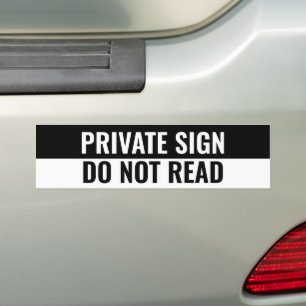 ADESIVO PARA CARRO SINAL PRIVADO, NÃO LER