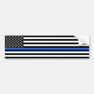Adesivo Para Carro Sinalizador Americano Thin Blue Line