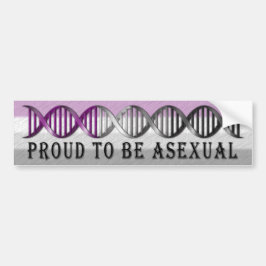 Adesivo Para Carro Sinalizador de Orgulho Asexual - Cadeia de DNA Col