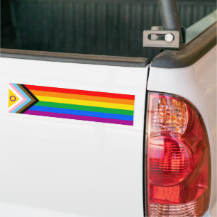 Adesivo Para Carro Sinalizador de Orgulho Inclusivo do Progresso