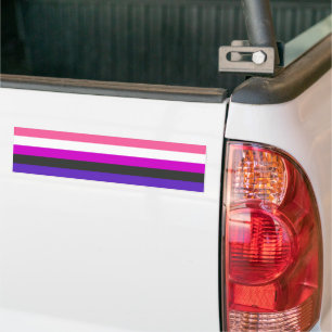 Adesivo Para Carro Sinalizador do Orgulho Genderfluido