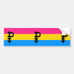Adesivo Para Carro Sinalizador do Orgulho Pansexual