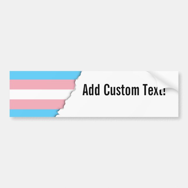 Adesivo Para Carro Sinalizador do Orgulho Transgênero (Frente)