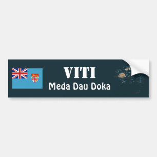 Adesivo Para Carro Sinalizador Fiji + Autocolante do Mapa