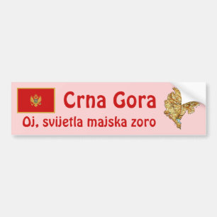 Adesivo Para Carro Sinalizador Montenegro + Autocolante do Mapa