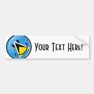 Adesivo Para Carro Sinalizador sorridente do Santo Lúcia