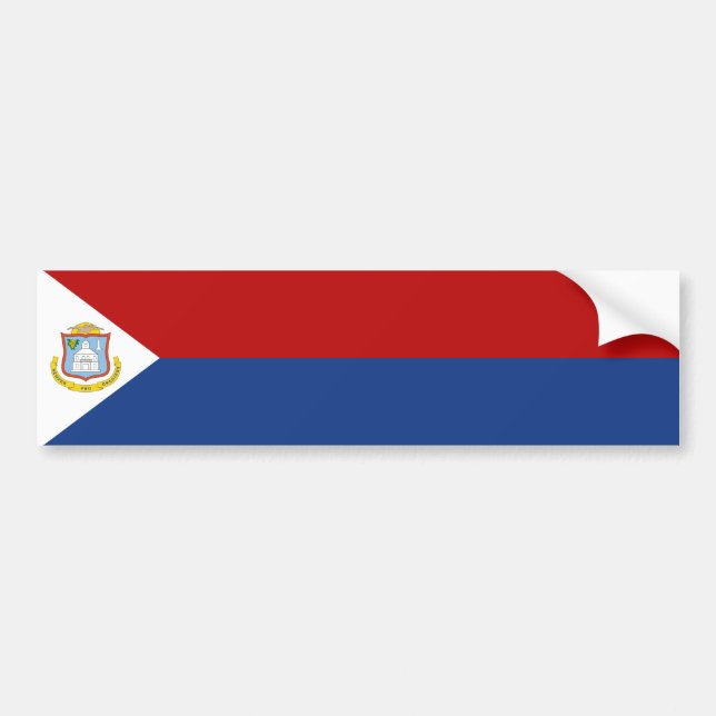 Adesivo Para Carro Sint Maarten Flag (Frente)
