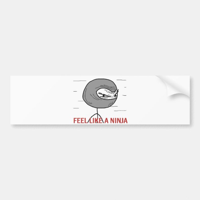 Adesivo Para Carro Sinta como um Ninja (Frente)
