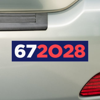 Adesivo Para Carro Six Seven 67 for President 2028 Funny