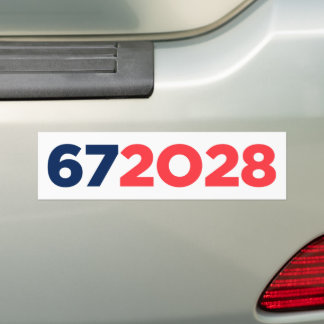 Adesivo Para Carro Six Seven 67 for President 2028 Funny