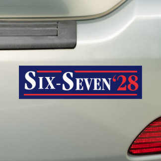 Adesivo Para Carro Six Seven President 67 Vote Six-Seven 2028 Funny