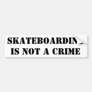 Adesivo Para Carro Skateboarding Is Not A Crime Bumper Sticker Skater