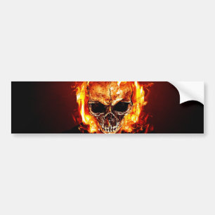Adesivo Para Carro Skull ele incêndio