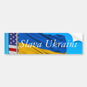 Adesivo Para Carro Slava Ucri CLASSIC ROUND STICKER