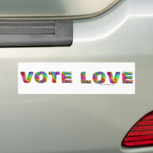Adesivo Para Carro SlipperyJoe voto amor igualdade pelo arco-íris tex