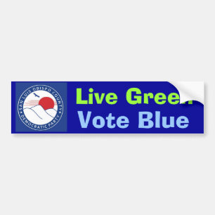 Adesivo Para Carro SLOCDP vivem azul verde do voto