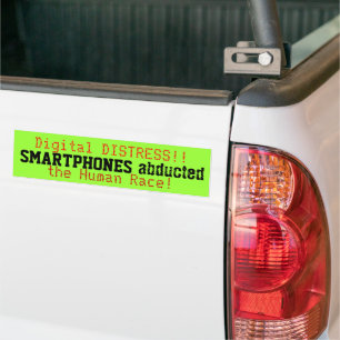 Adesivo Para Carro Smartphones Abducted the Human Race Bumper Sticker