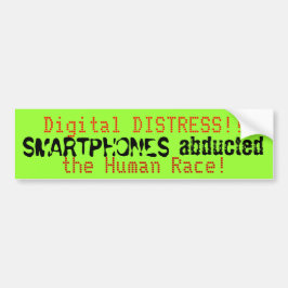 Adesivo Para Carro Smartphones Digital Humor Green Bumper Sticker