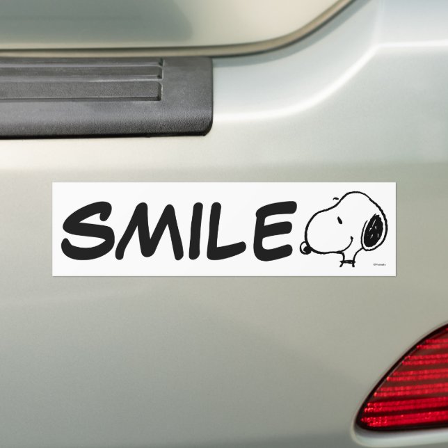 Adesivo Para Carro Snoopy Smile Giggle Laugh (No carro)