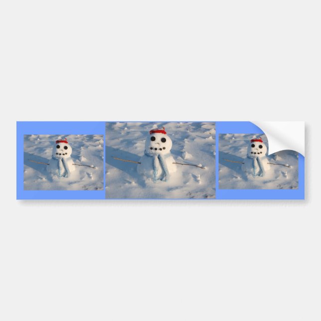 Adesivo Para Carro Snowman de Natal (Frente)
