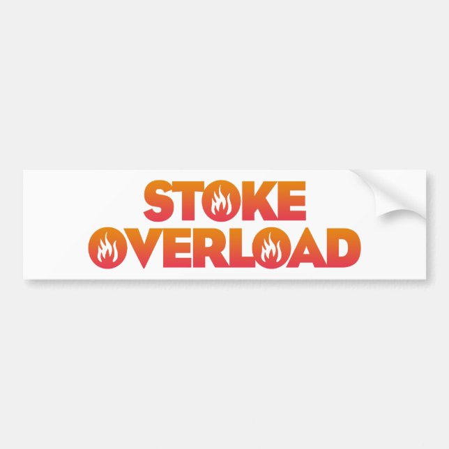 Adesivo Para Carro Sobrecarga de Stoke Chamas (Frente)