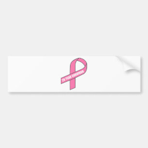 Adesivo Para Carro Sobrevivente de 20 anos (fita cor-de-rosa do