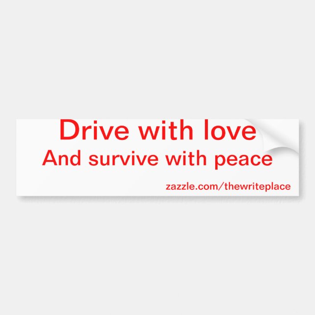 Adesivo Para Carro Sobreviver com a paz (Frente)