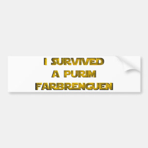 Adesivo Para Carro Sobrevivi a Purim Farbrenguen