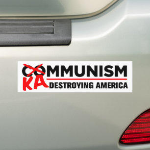 Adesivo Para Carro Socialismo Anti-Kamala Destruindo o Kammunismo Ame