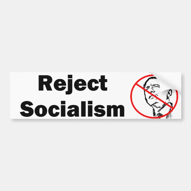Adesivo Para Carro Socialismo Bumpersticker da rejeição (Frente)